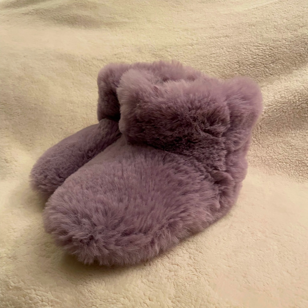 Cat & Jack Toddler Girls Light Purple Dallas Bootie Plush Soft Slippers